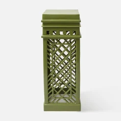 Adelaide Green Lattice Urn & Pedestal