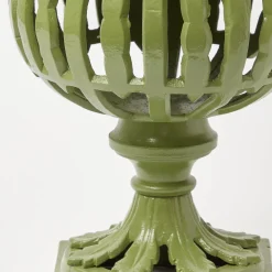 Adelaide Green Lattice Urn & Pedestal