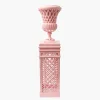 Adelaide Pink Lattice Urn & Pedestal