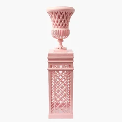 Adelaide Pink Lattice Urn & Pedestal