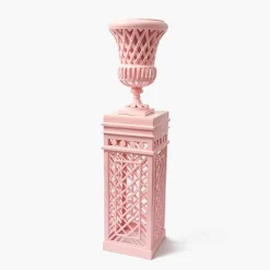Adelaide Pink Lattice Urn & Pedestal