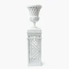 Adelaide White Lattice Urn & Pedestal