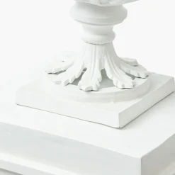 Adelaide White Lattice Urn & Pedestal