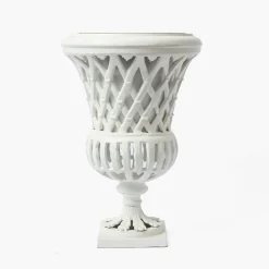 Adelaide White Lattice Urn