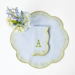 Alathea Blue & Green Linen Placemats (Set of 4)