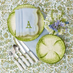 Alathea Blue & Green Linen Placemats (Set of 4)