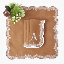 Alathea Caramel Linen Napkins (Set of 4)