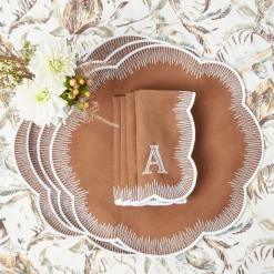 Alathea Caramel Linen Napkins (Set of 4)