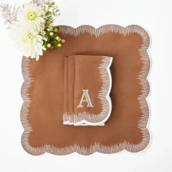 Alathea Caramel Linen Napkins (Set of 4)