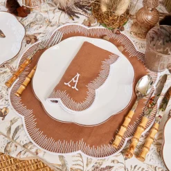 Alathea Caramel Linen Napkins (Set of 4)