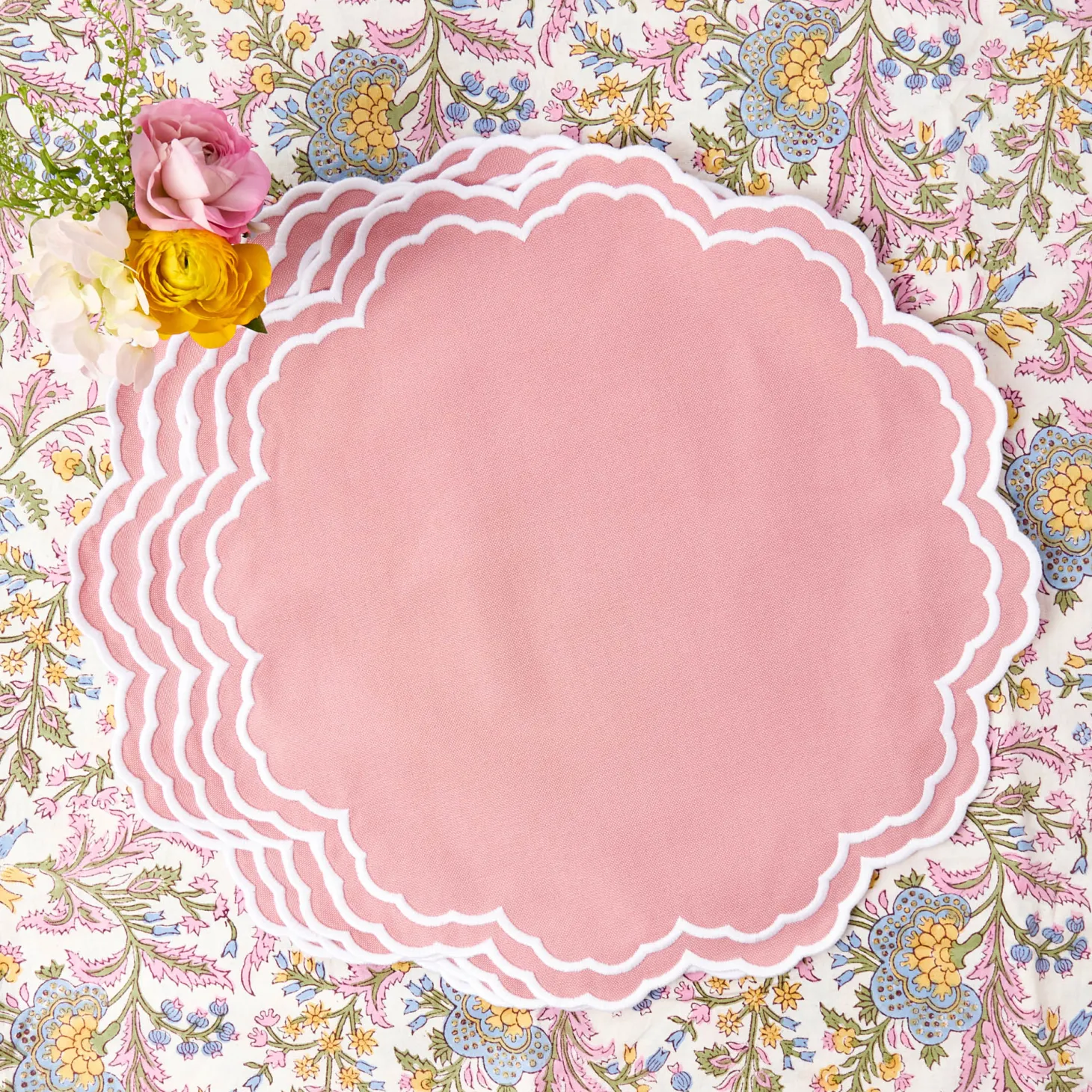 Allegra Pink Placemats (Set of 4)