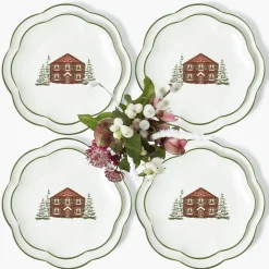Alpine Chalet Dinner & Starter Plates (Set of 8)