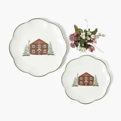 Alpine Chalet Dinner & Starter Plates (Set of 8)