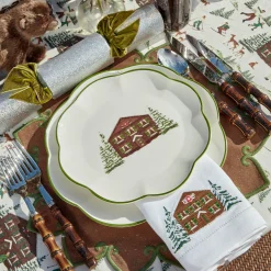 Alpine Chalet Dinner & Starter Plates (Set of 8)