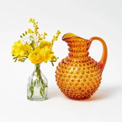 Amber Hobnail Jug