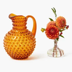 Amber Hobnail Jug