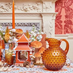 Amber Hobnail Jug