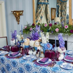 Angelina Aubergine & Blue Napkins (Set of 4)