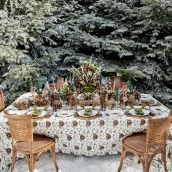 Angelina Chestnut & Green Placemats & Napkins (Set of 4)