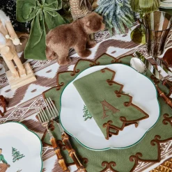 Angelina Forest Green & Brown Placemats (Set of 4)