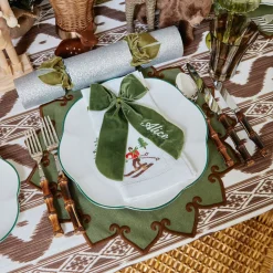 Angelina Forest Green & Brown Placemats (Set of 4)