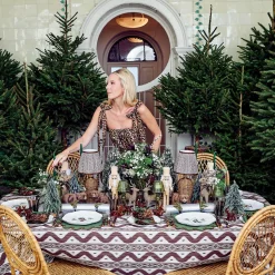 Angelina Forest Green & Brown Placemats & Napkins (Set of 4)