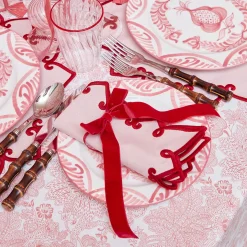 Angelina Pink & Red Napkins (Set of 4)