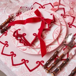 Angelina Pink & Red Napkins (Set of 4)