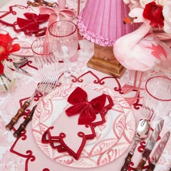 Angelina Pink & Red Napkins (Set of 4)