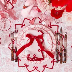 Angelina Pink & Red Placemats (Set of 4)