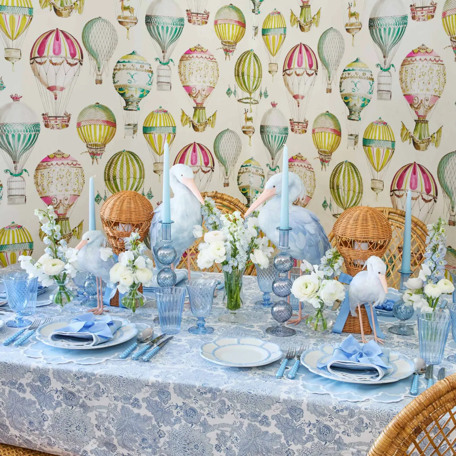 Angelique Blue Tablecloth