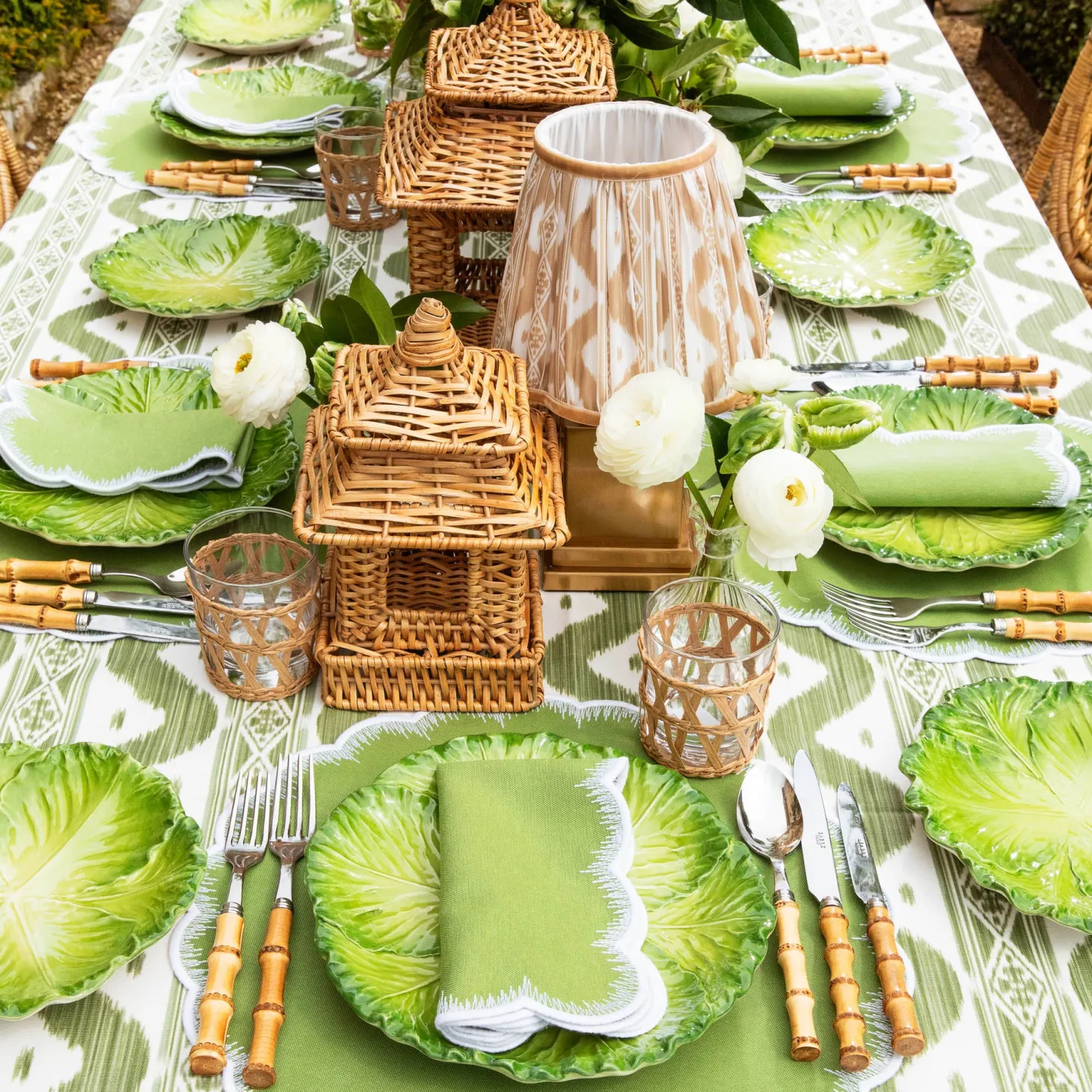 Apple Green Isabella Napkins (Set of 4)