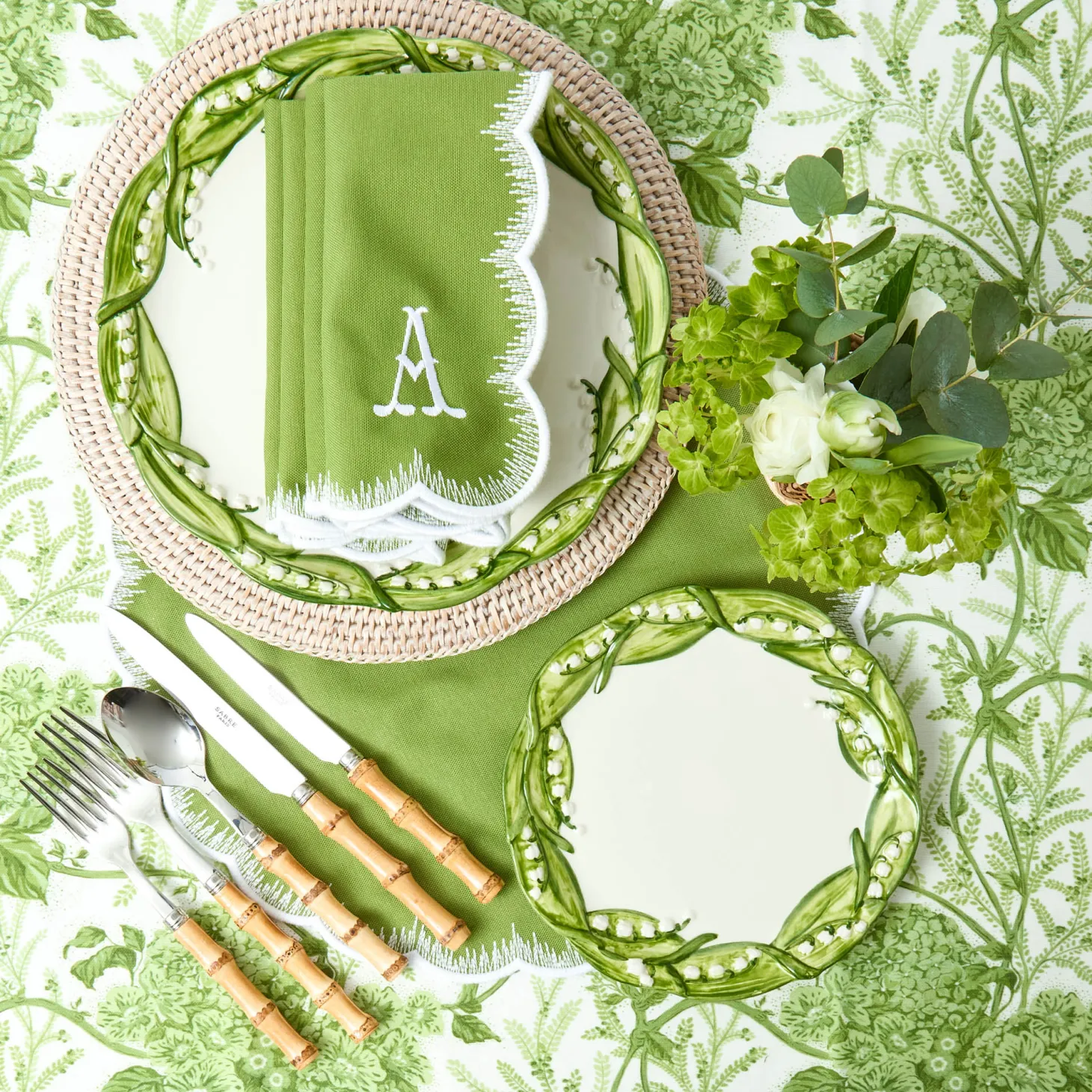 Apple Green Isabella Napkins (Set of 4)