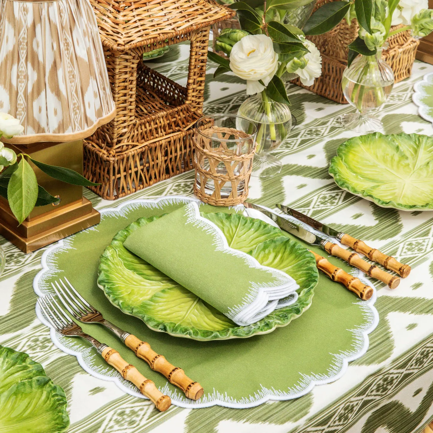 Apple Green Isabella Napkins (Set of 4)