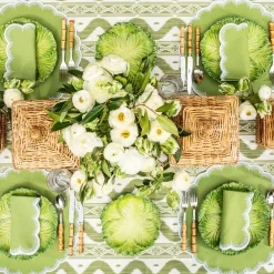 Apple Green Isabella Round Placemats (Set of 4)