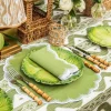 Apple Green Isabella Round Placemats & Napkins (Set of 4)