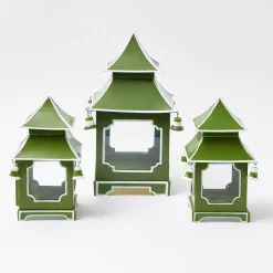 Apple Green Mini Pagoda Lantern (Pair)