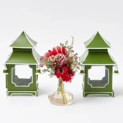 Apple Green Mini Pagoda Lantern (Pair)