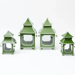 Apple Green Pagoda Lantern Set