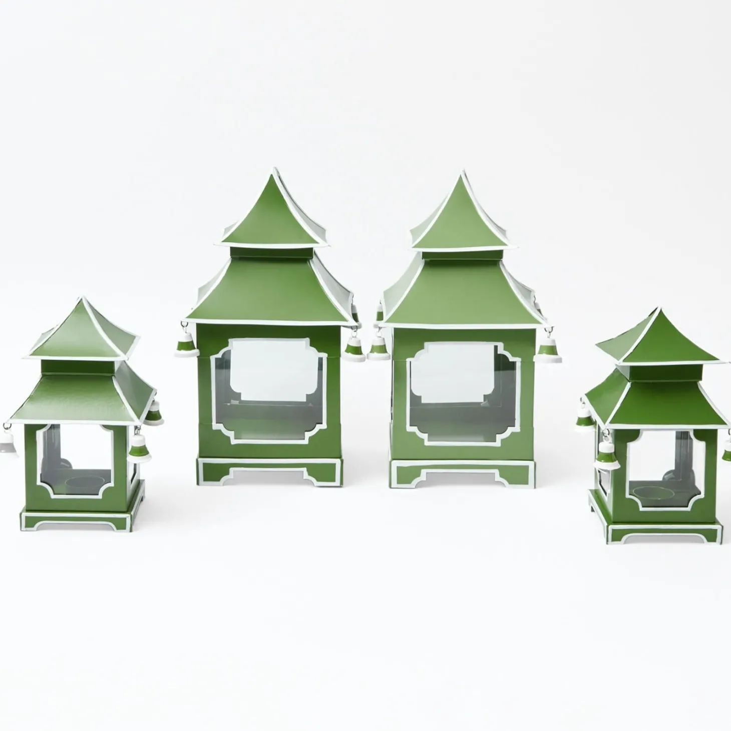Apple Green Pagoda Lantern Set