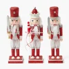 Assorted Red Glitter Nutcracker Trio