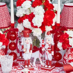 Assorted Red Glitter Nutcracker Trio