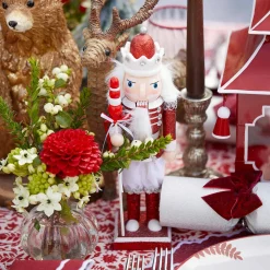 Assorted Red Glitter Nutcracker Trio