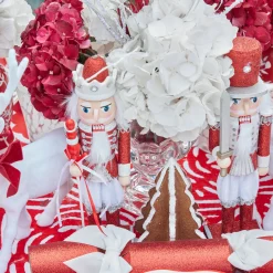 Assorted Red Glitter Nutcracker Trio
