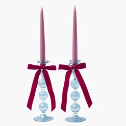 Aubergine Velvet Bow (Set of 4) - 20cm