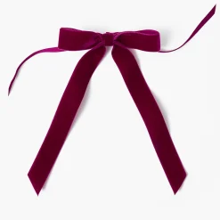 Aubergine Velvet Bow (Set of 4) - 20cm