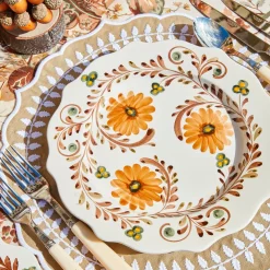 Autumn Flowers Dinner Plates (Set of 4)