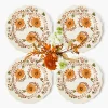 Autumn Flowers Starter Plates (Set of 4)