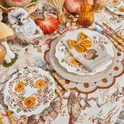 Autumn Flowers Starter Plates (Set of 4)