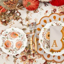 Autumn Flowers Starter Plates (Set of 4)
